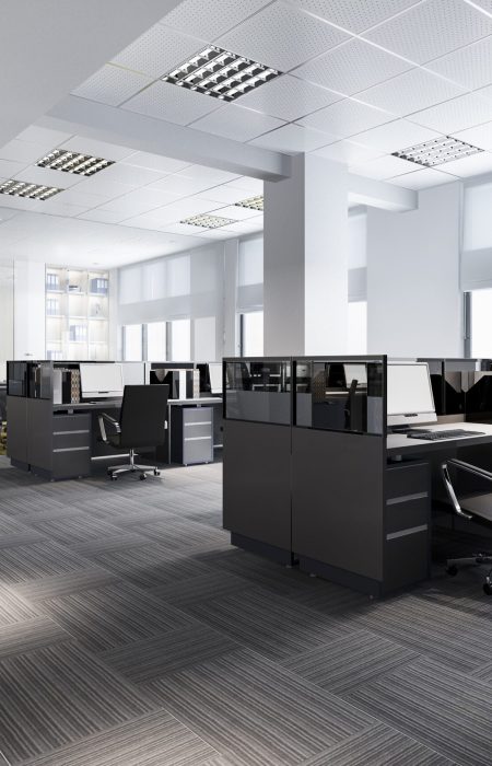 3d rendering business meeting and working room on office building